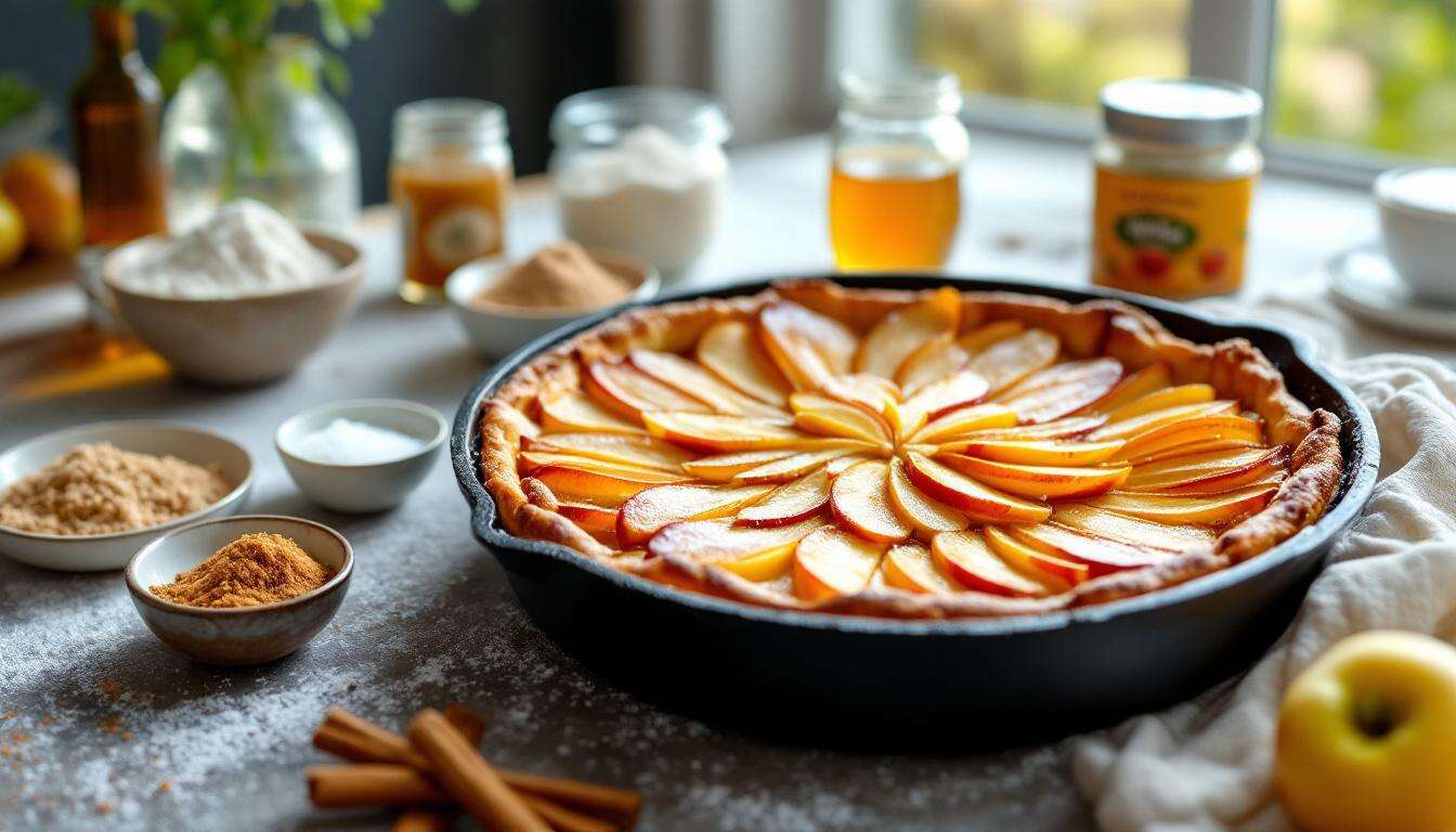 « On dirait qu'il sort de la boulangerie : ce gâteau poêle aux pommes bluffe tout le monde »