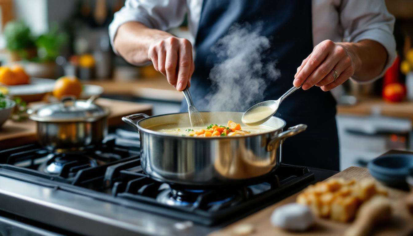 « Soupe trop liquide ? Le geste simple des chefs pour rattraper le coup instantanément »