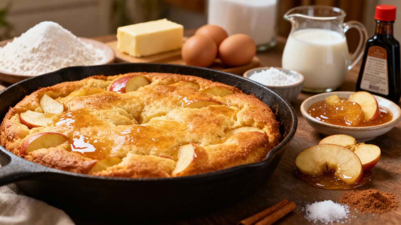« Bluffant : cuire son gâteau aux pommes à la poêle, c’est possible »