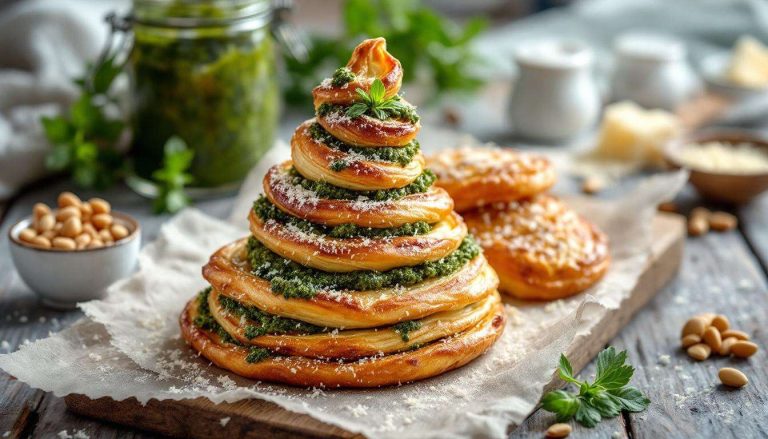 Sapin feuilleté au pesto : l'apéro ludique que tout le monde va vouloir vous piquer