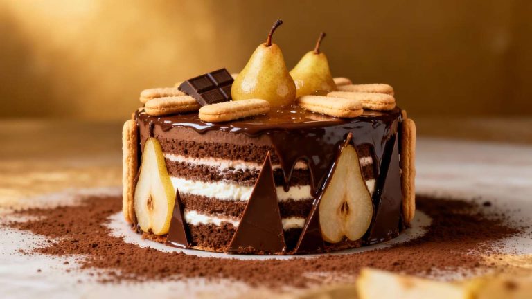 Charlotte aux poires et chocolat : le montage facile pour un résultat « pâtisserie