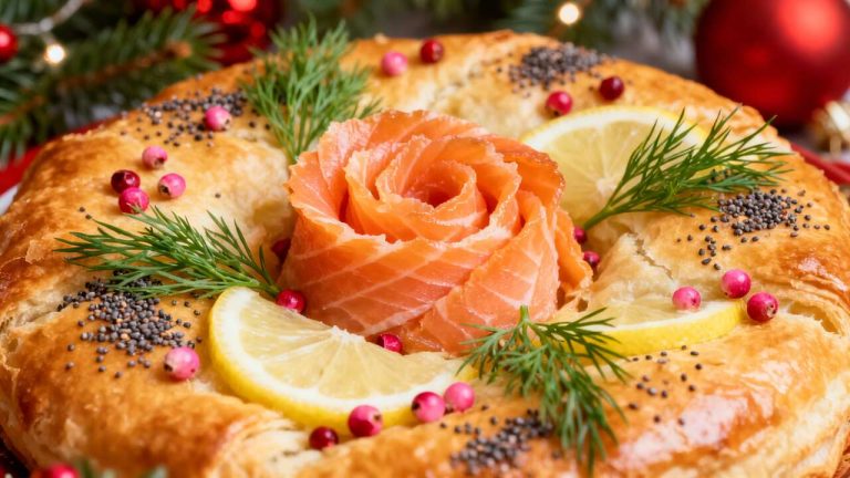 Flocon feuilleté au saumon et fromage frais : la recette parfaite à picorer à l’apéro de Noël