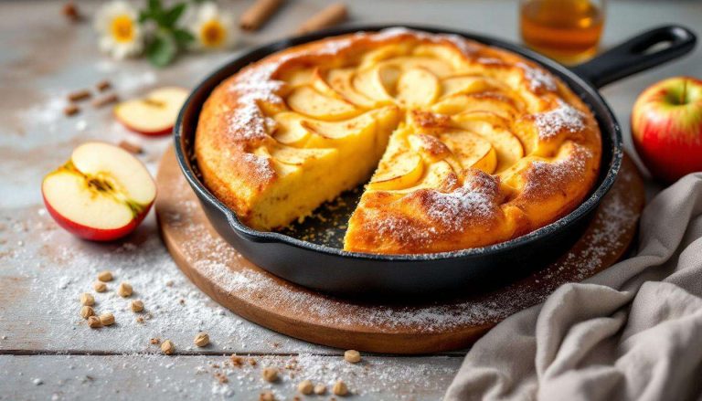 Sans four et ultra réconfortant : je prépare ce gâteau aux pommes en 15 minutes à la poêle