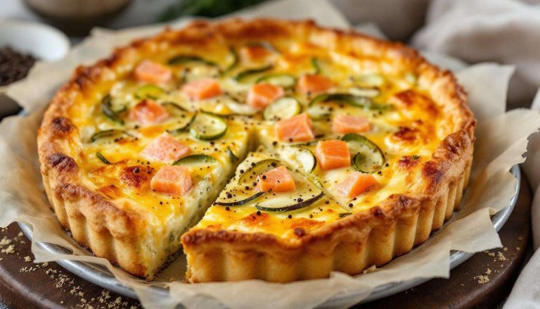 « Mélangez, enfournez, dégustez » : cette quiche saumon-poireaux ultra moelleuse fait toujours un carton !
